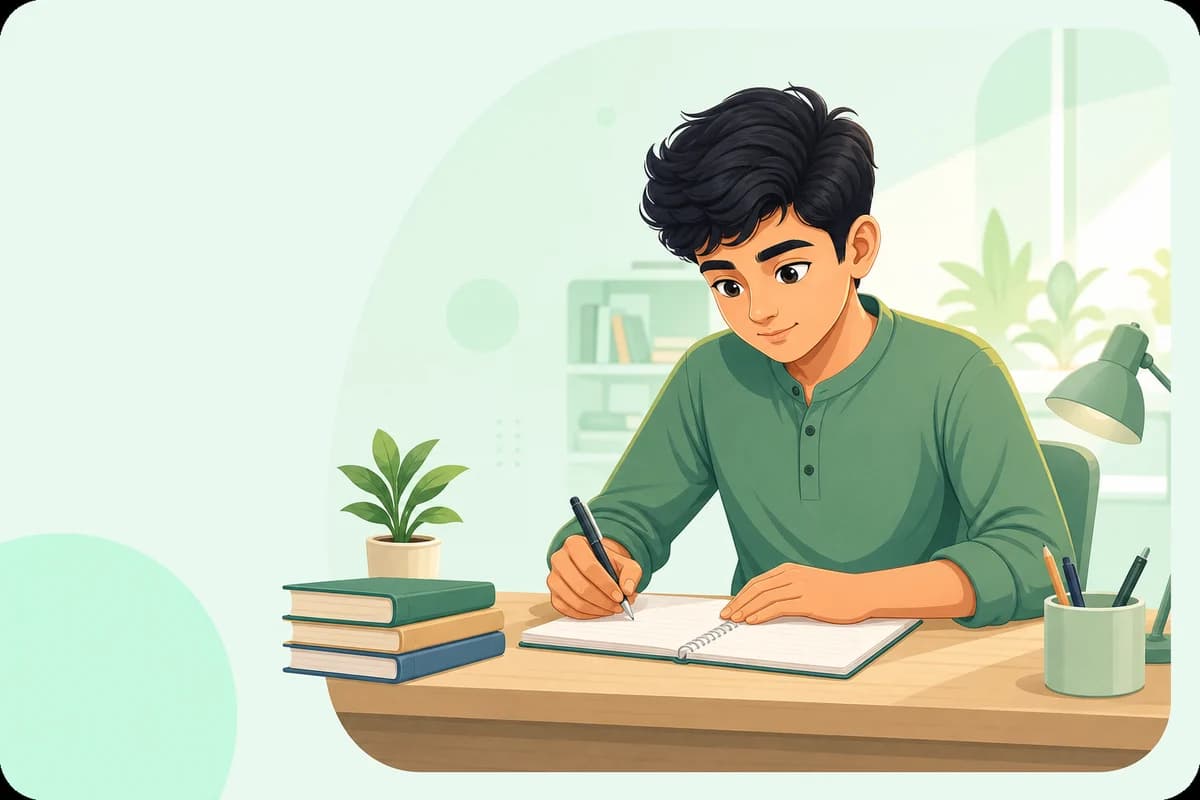 একজন শিক্ষার্থী অধ্যয়ন প্ল্যাটফর্মে অনুশীলন করছে